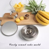 Stainless Steel Mousse Ring 12-piece Round Cake Mold Donut Cake Biscuit Mold Fondant Biscuit Cutting Mold Baking Tools