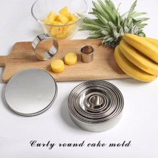 Stainless Steel Mousse Ring 12-piece Round Cake Mold Donut Cake Biscuit Mold Fondant Biscuit Cutting Mold Baking Tools