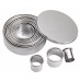 Stainless Steel Mousse Ring 12-piece Round Cake Mold Donut Cake Biscuit Mold Fondant Biscuit Cutting Mold Baking Tools