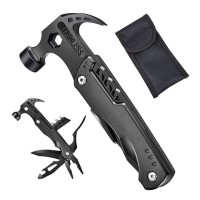 Multifunctional Claw Hammer Portable Pocket Stainless Steel Tool With Nylon Sheath Multitool Outdoor Survival Camping Hunting Hiking