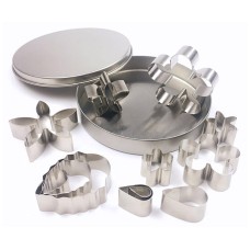 Biscuit Mold 12-piece Set of Creative 304 Stainless Steel Flower-shaped Biscuit Cutting and Baking Cut Flower Appliances