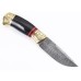 Hot fixed blade knife damascus steel blade brass ox horn handle survival hunting straight knife outdoor tools