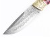 Hot fixed blade knife damascus steel blade brass ox horn handle survival hunting straight knife outdoor tools