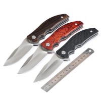 High Quality ZT folding knife survival camping knife 8CR13MOV blade wood G10 handle outdoor tools